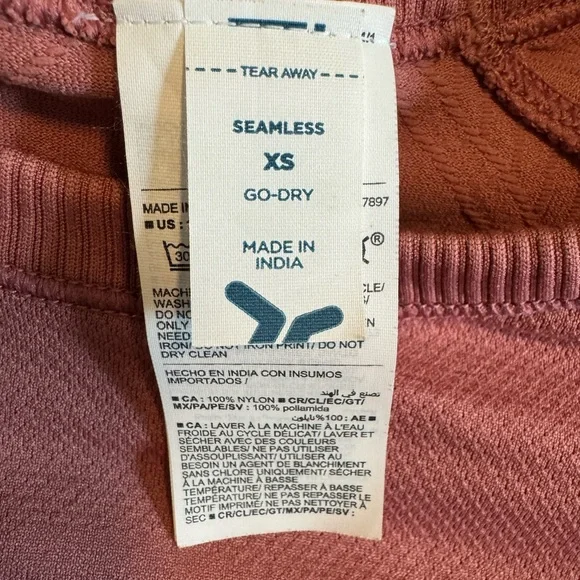 Women's Ribbed Long Sleeve Athletic Top - Picture 2 of 2